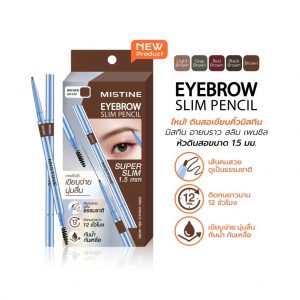 MISTINE EYEBROW SLIM PENCIL ดินสอเขียนคิ้ว หัวดินสอ super slim ขนาด 1.5 มม.