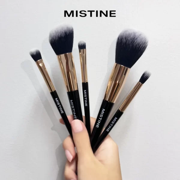 เซ็ตแปรงแต่งหน้า 5 ชิ้น MISTINE พร้อมกระเป๋ากำมะหยี่