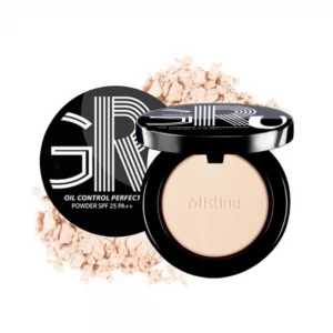 MISTINE GRU OIL CONTROL แป้งผสมรองพื้น ปกปิดติดทนให้ผิวเรียบเนียน กระจ่างใส และคุมมันตลอดวัน