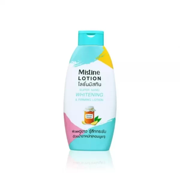 mistine super nano whitening & firming lotion โลชั่นผิวขาวกระจ่างใส โลชั่นบำรุงผิว มิสทิน super nano ผิวเนียนนุ่ม ลดหมองคล้ำ ครีมทาผิวขาวมีสารกันแดด โลชั่นเพิ่มความกระจ่างใส