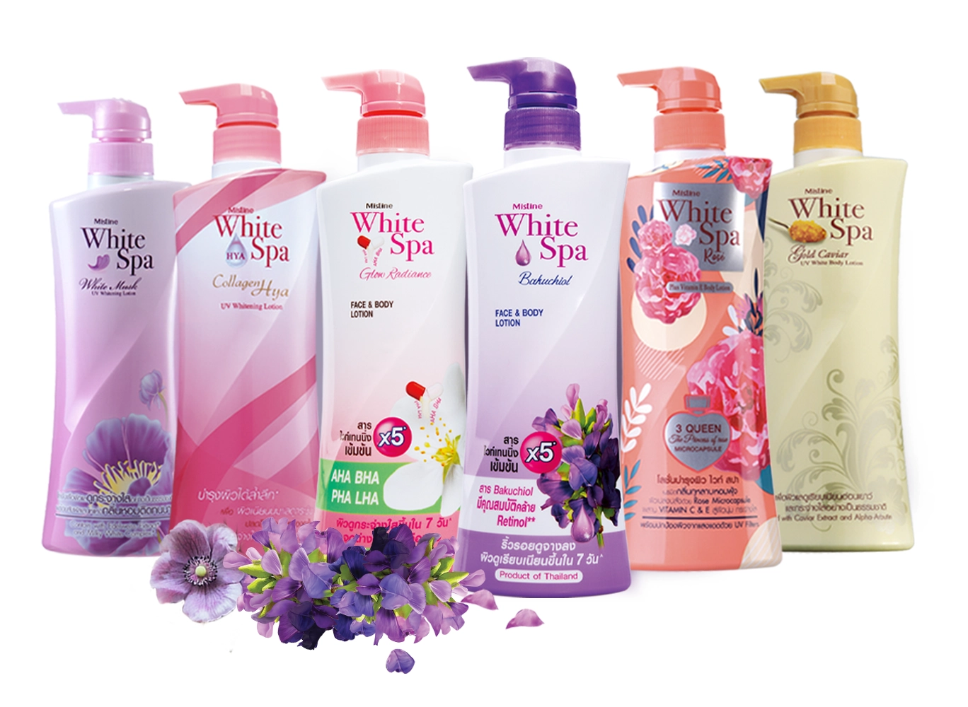 MISTINE White Spa โลชั่นบำรุงผิวรวมสูตรเพื่อผิวชุ่มชื้น กระจ่างใส