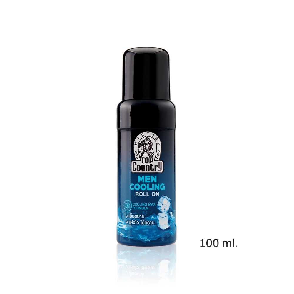 โรลออนผู้ชายขนาดใหญ่ MISTINE TOP COUNTRY MEN COOLING ROLL ON 100 ml สูตรเย็น Cooling Menthol ลดเหงื่อ ลดกลิ่นกาย คุ้มค่า ใช้ได้นาน
