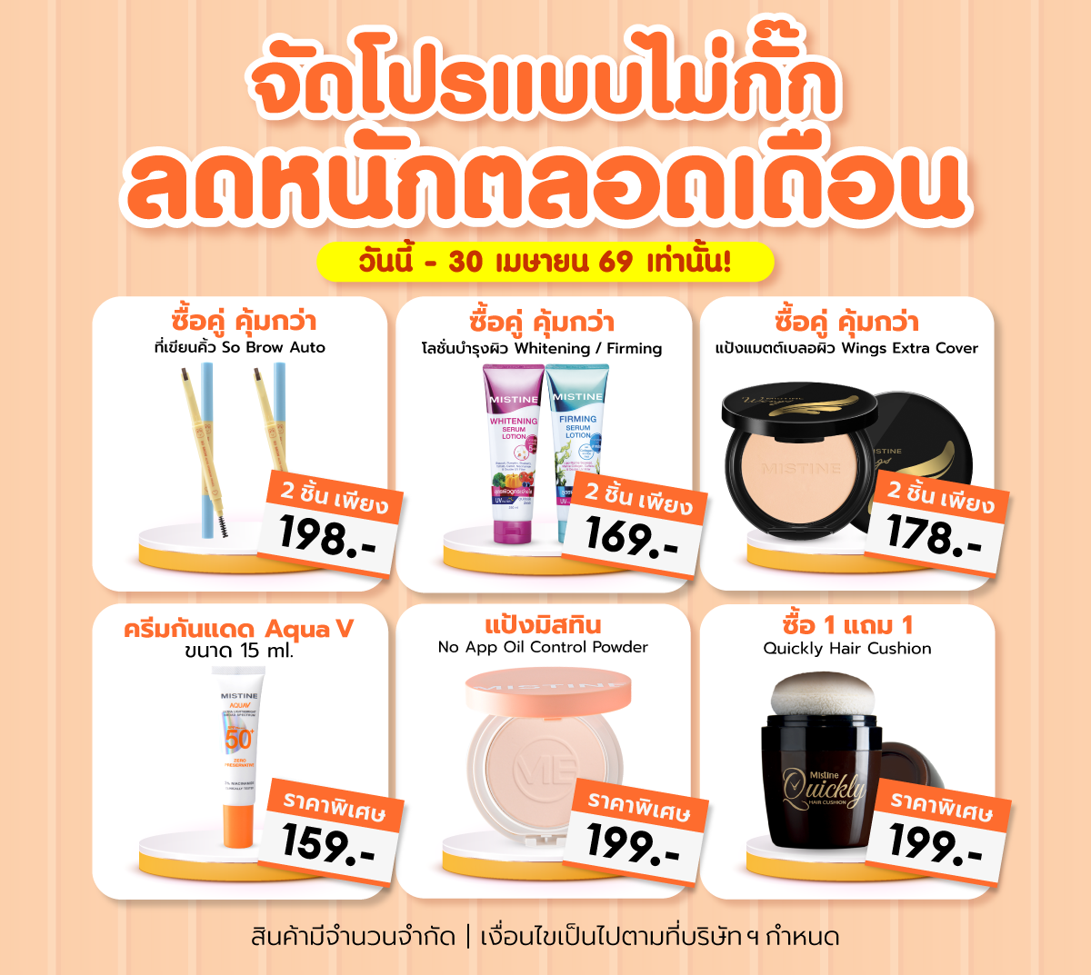 โปรมิสทินประจำเดือนเดือนเมษายน ลดหนักตลอดเดือน