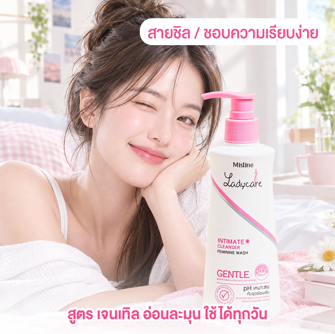 น้ำยาอนามัย Lady Care สูตรเจนเทิล อ่อนละมุน ใช้ได้ทุกวัน สำหรับสายชิลที่ชอบความเรียบง่าย